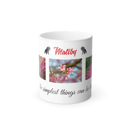 Matiby Floral Color Morphing Mug, 11oz