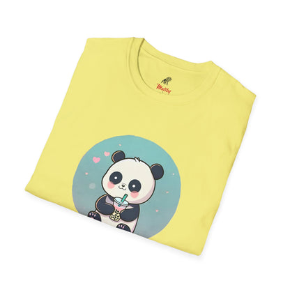 Panda With Boba Unisex Softstyle T-Shirt