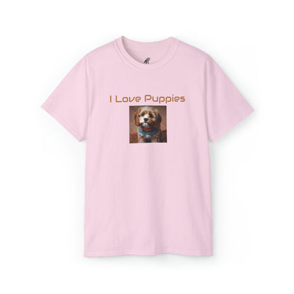 Matiby "I Love Puppies" Unisex Ultra Cotton Tee