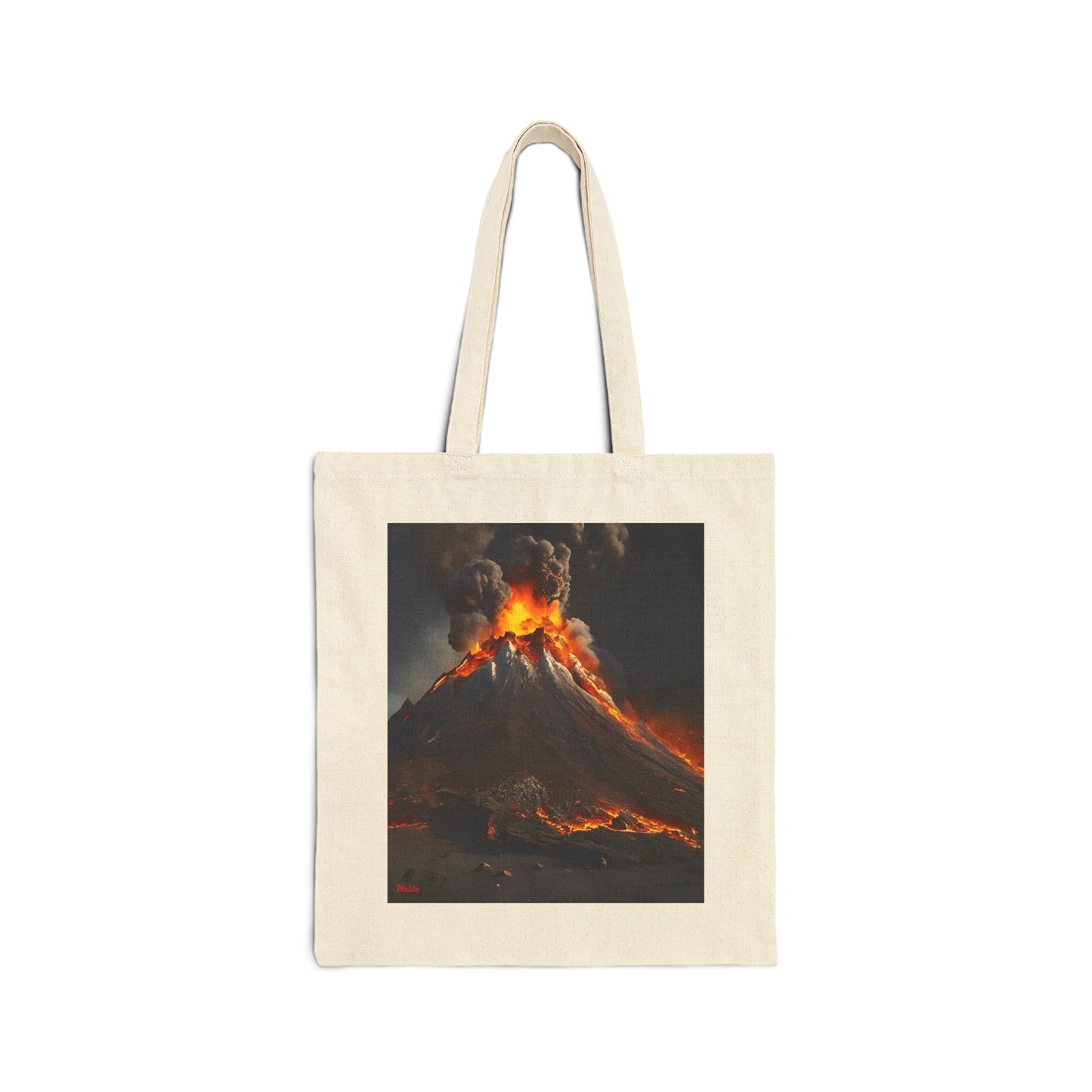 Volcano Cotton Canvas Tote Bag