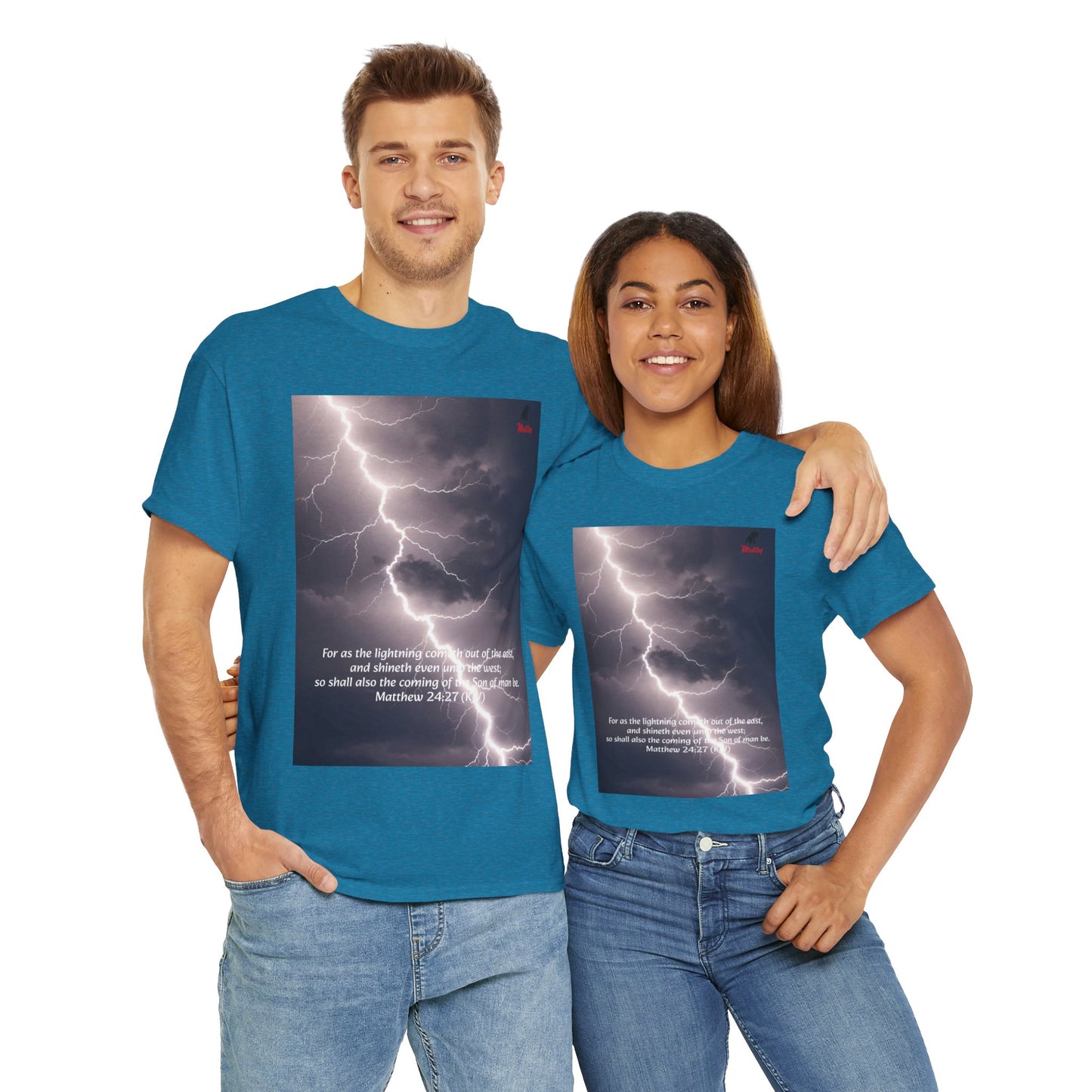 Lightning Style East West Unisex Heavy Cotton Tee