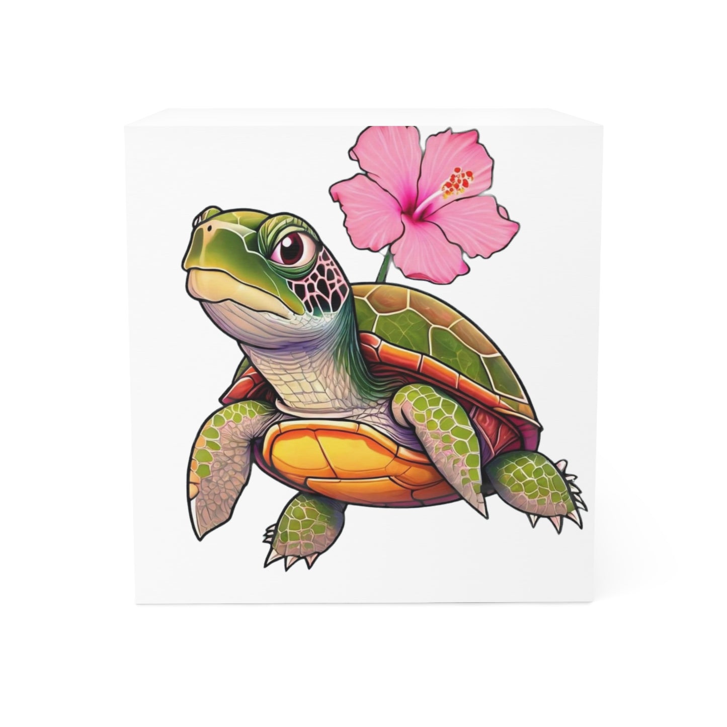 Turtle Flower Note Cube