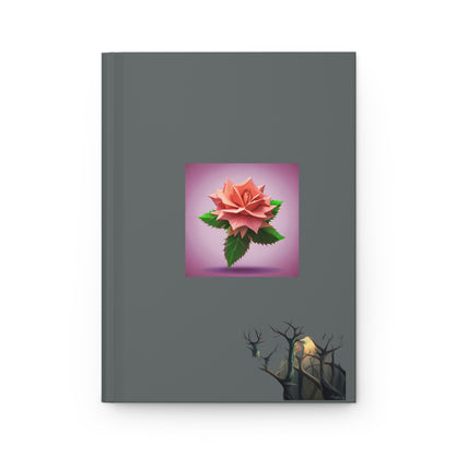 Thorn Rose Hardcover Journal Matte Dark Grey