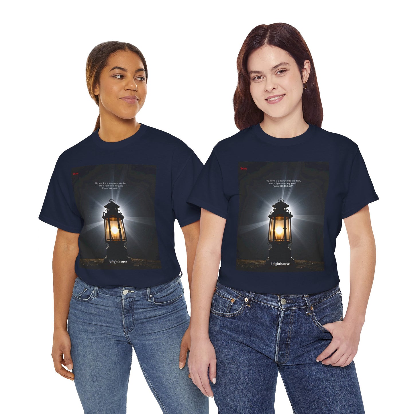 Lighthouse Psalm 119 Unisex Heavy Cotton Tee