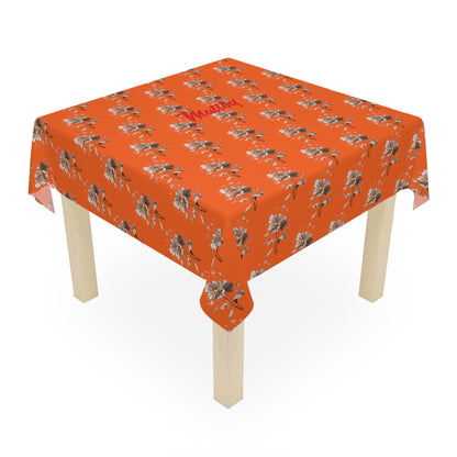 Matiby Dark Orange Flower Tablecloth