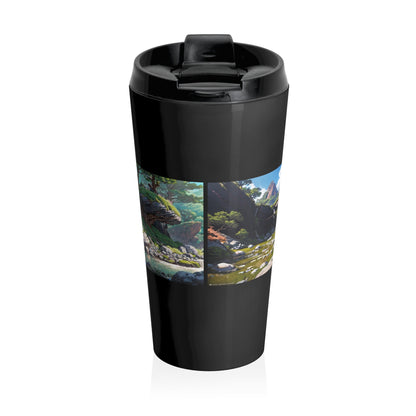 Artzy Stainless Steel Travel Mug, Black