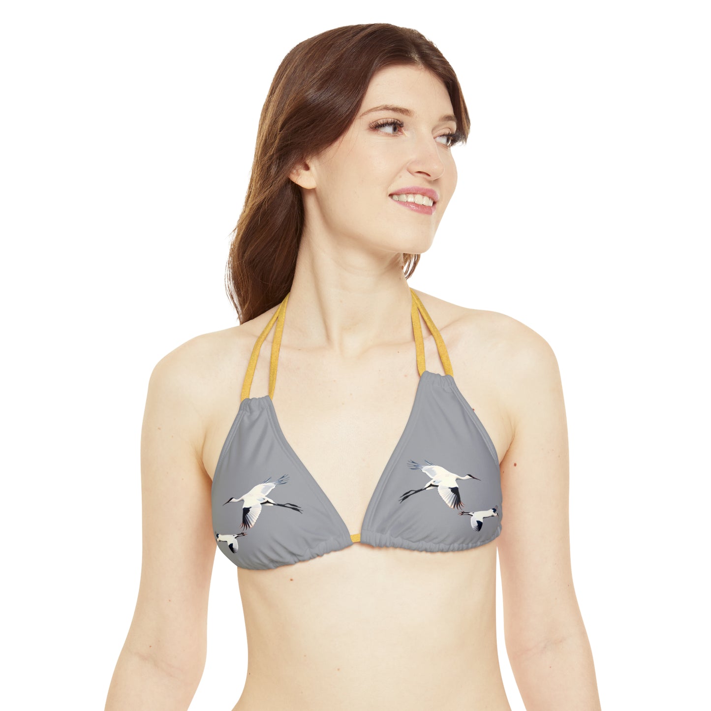 Grey Strappy Bikini Set (AOP)