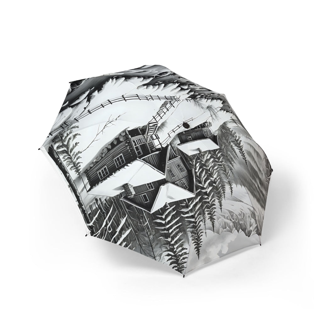 Tranquil Nature Scenery #6 Semi-Automatic Foldable Umbrella | Scenic Retreats, Landscape Art