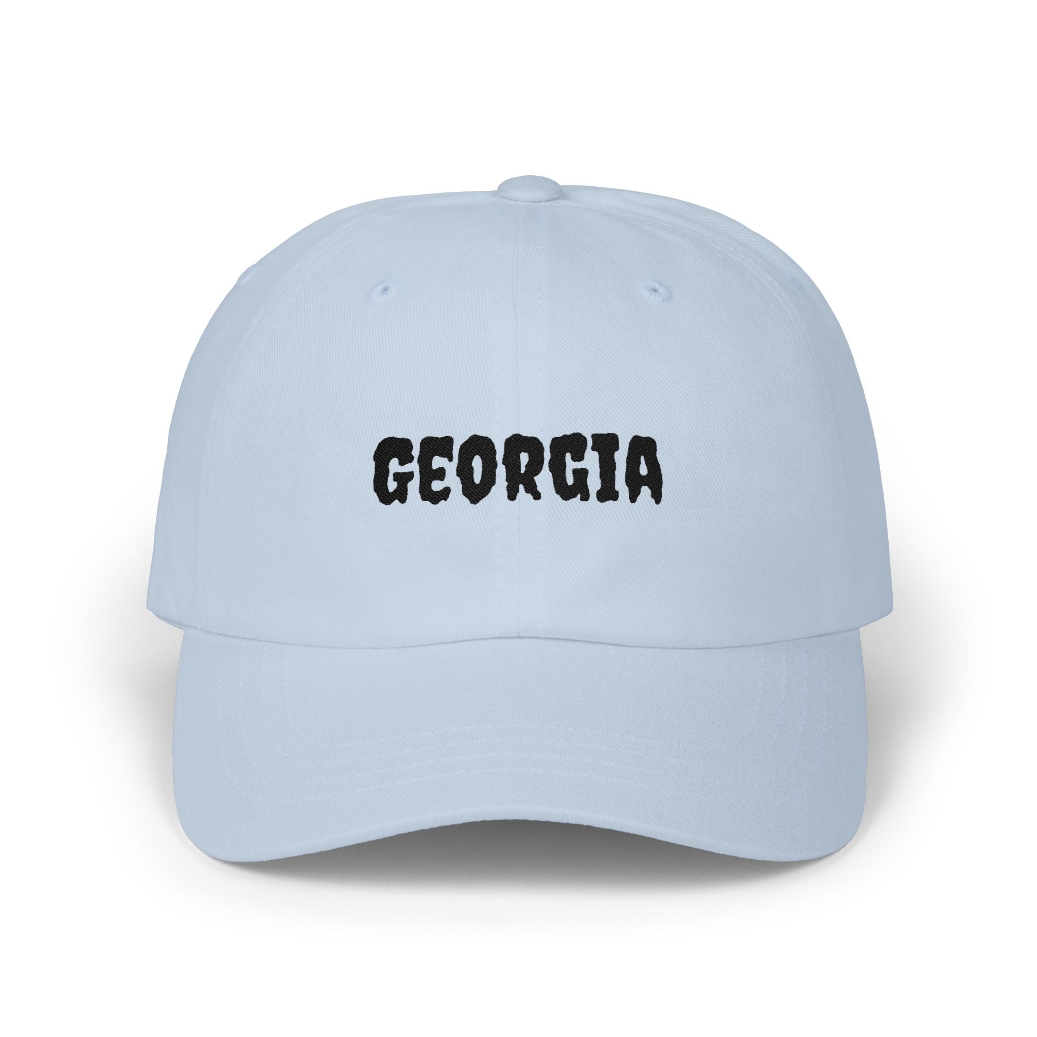 Georgia United States of America Black Embroidered Classic Dad Cap | GA 4th USA Baseball Hat