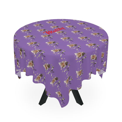 Matiby Light Purple Flower Tablecloth