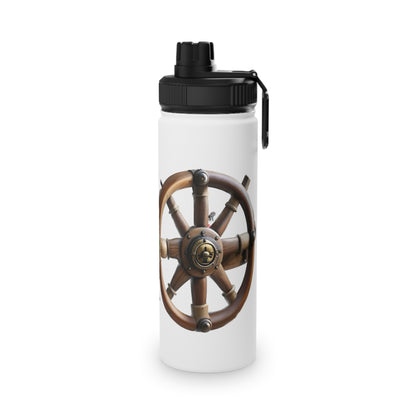 Nautical Helm Stainless Steel Water Bottle, Sports Lid