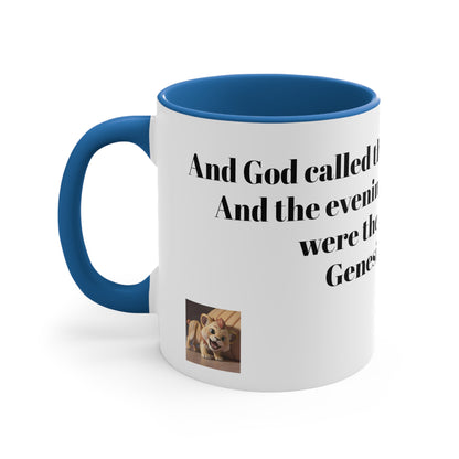 Bible Speaks Gen 1:8 Accent Mug, 11oz