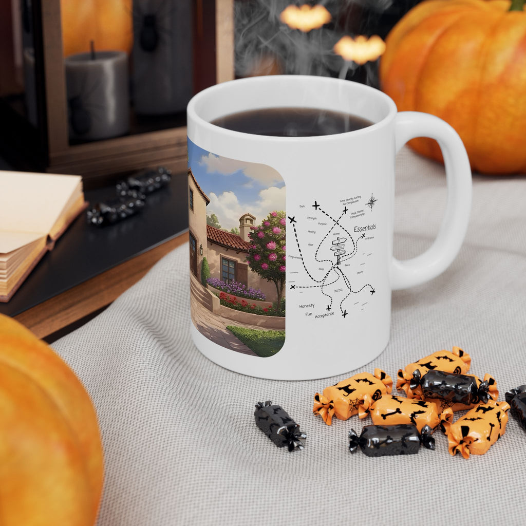 Cozy Architecture & Dreamy Landscapes #50 White Ceramic Mug – Homes Home Sweet Home Cup (11oz/15oz)