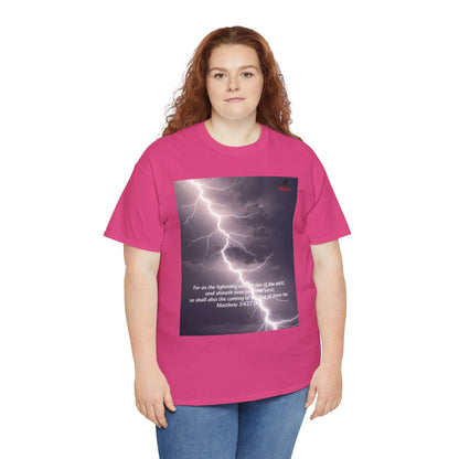 Lightning Style East West Unisex Heavy Cotton Tee