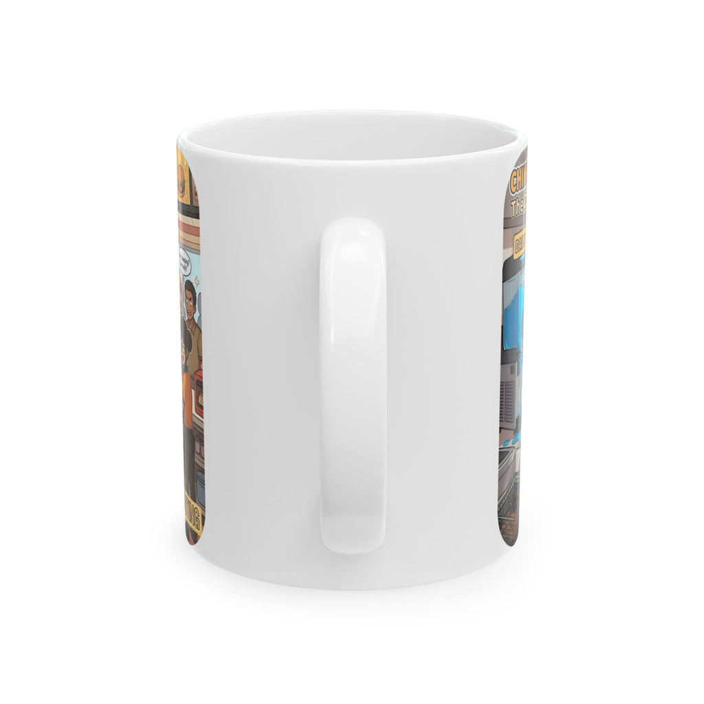 Funny Fast-Food Shift White Ceramic Mug – “Worst Nightmares” Comic Cafe Cup (11oz/15oz)