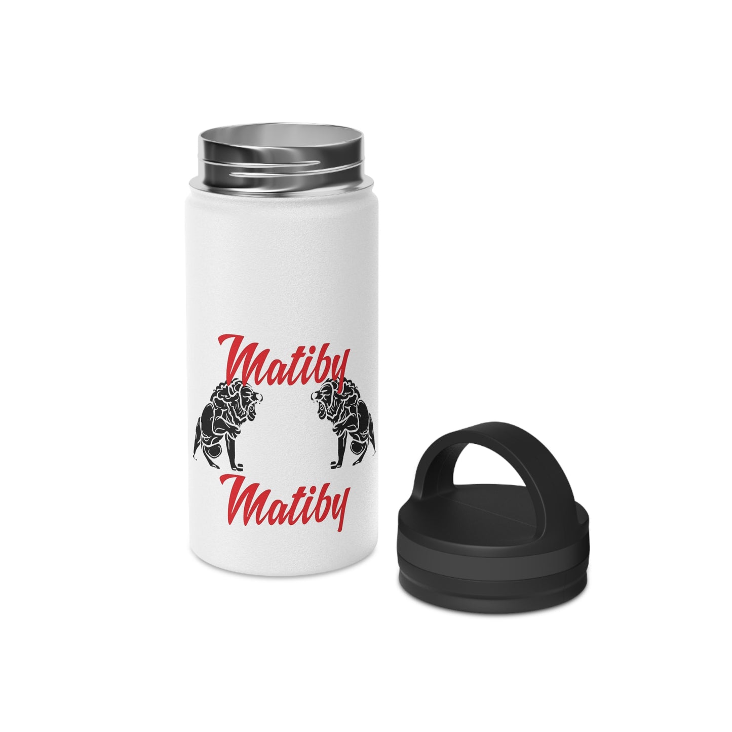 Matiby Stainless Steel Water Bottle, Handle Lid