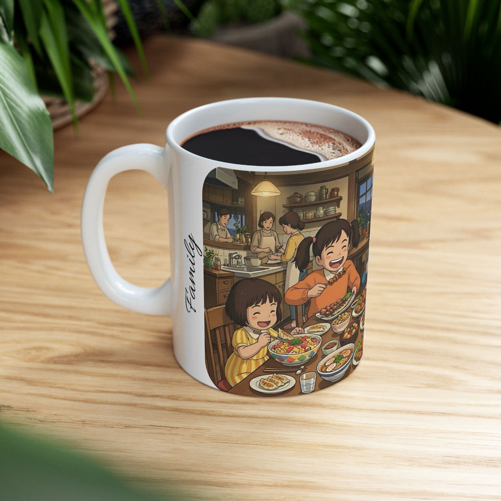 Family & Friends #7 Forever White Ceramic Mug — Cozy Feast Cup (11oz/15oz)