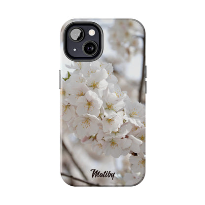 White Flower Tough Phone Cases