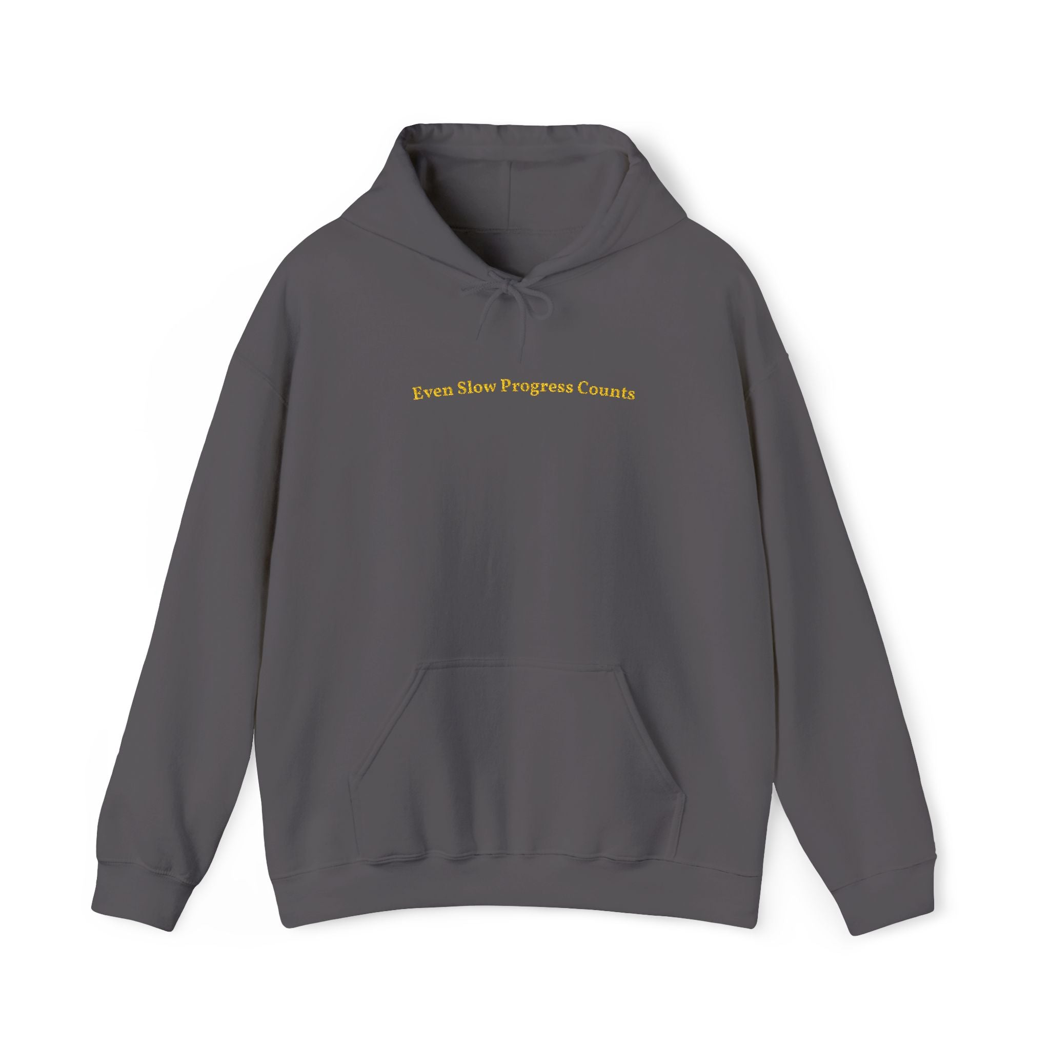 Even Slow Progress Counts Gold Embroidered Unisex Heavy Blend Hooded Sweatshirt, Strength And Hope Hoodie