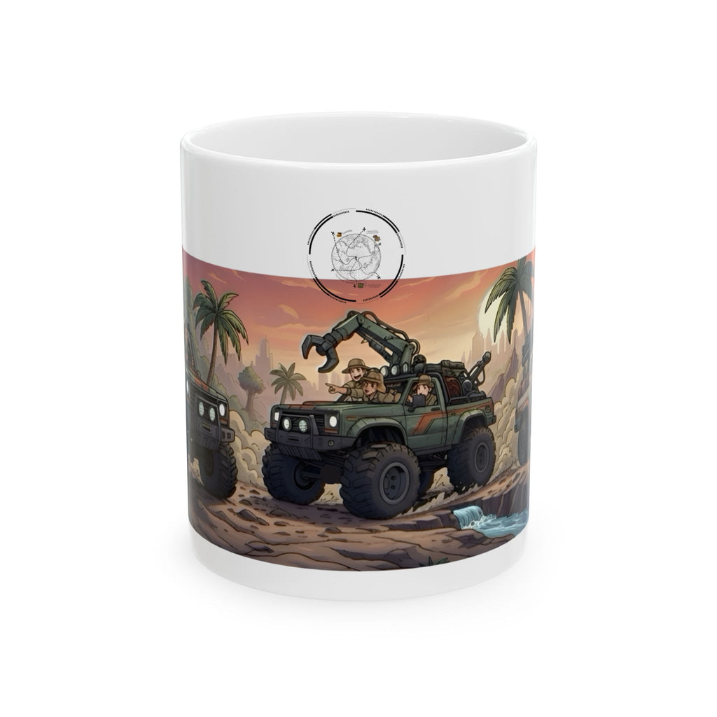 Adventure 4x4 Trucks #6, Explorers On Wheels White Ceramic Mug — Find Your Path To The Essentials Cup (11oz & 15oz)