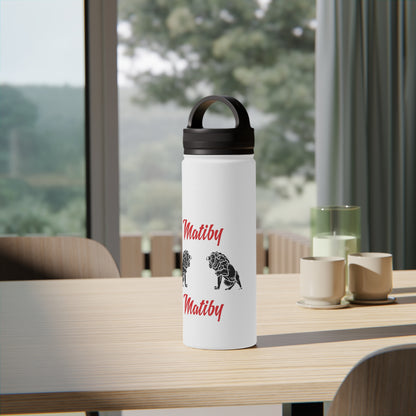 Matiby Stainless Steel Water Bottle, Handle Lid