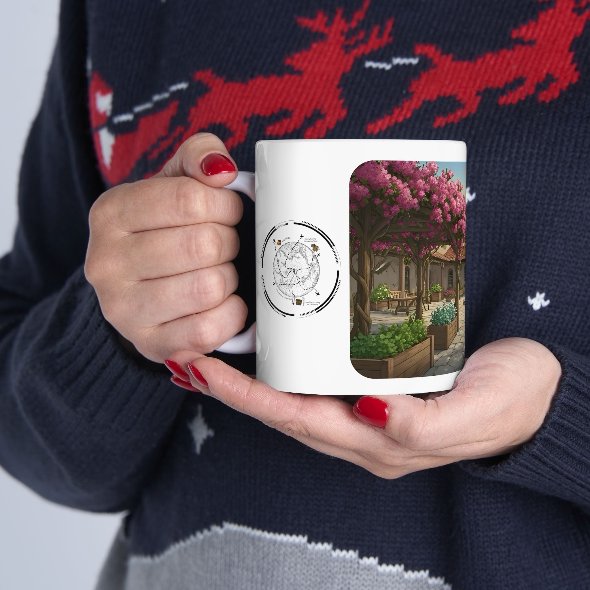 Cozy Architecture & Dreamy Landscapes #39 White Ceramic Mug – Homes Home Sweet Home Cup (11oz/15oz)