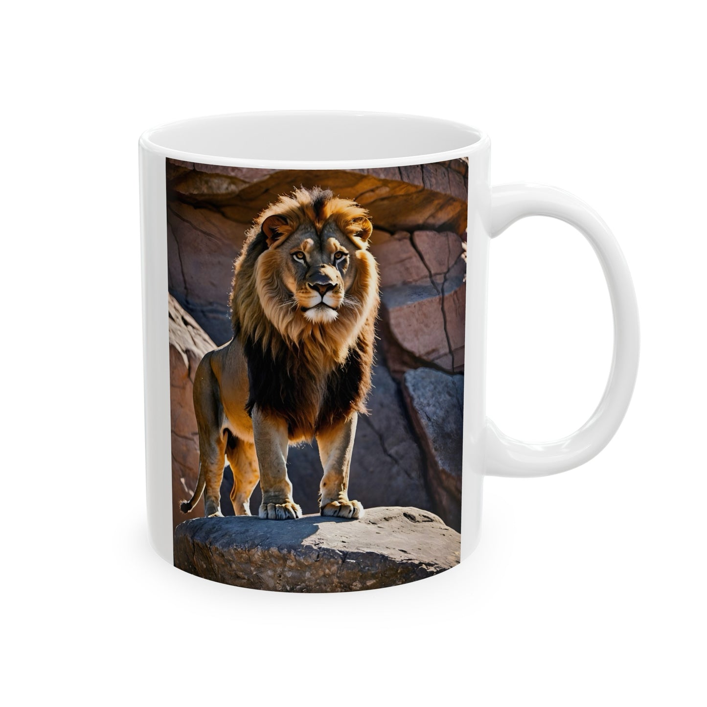 Matiby Lion Ceramic Mug, 11oz