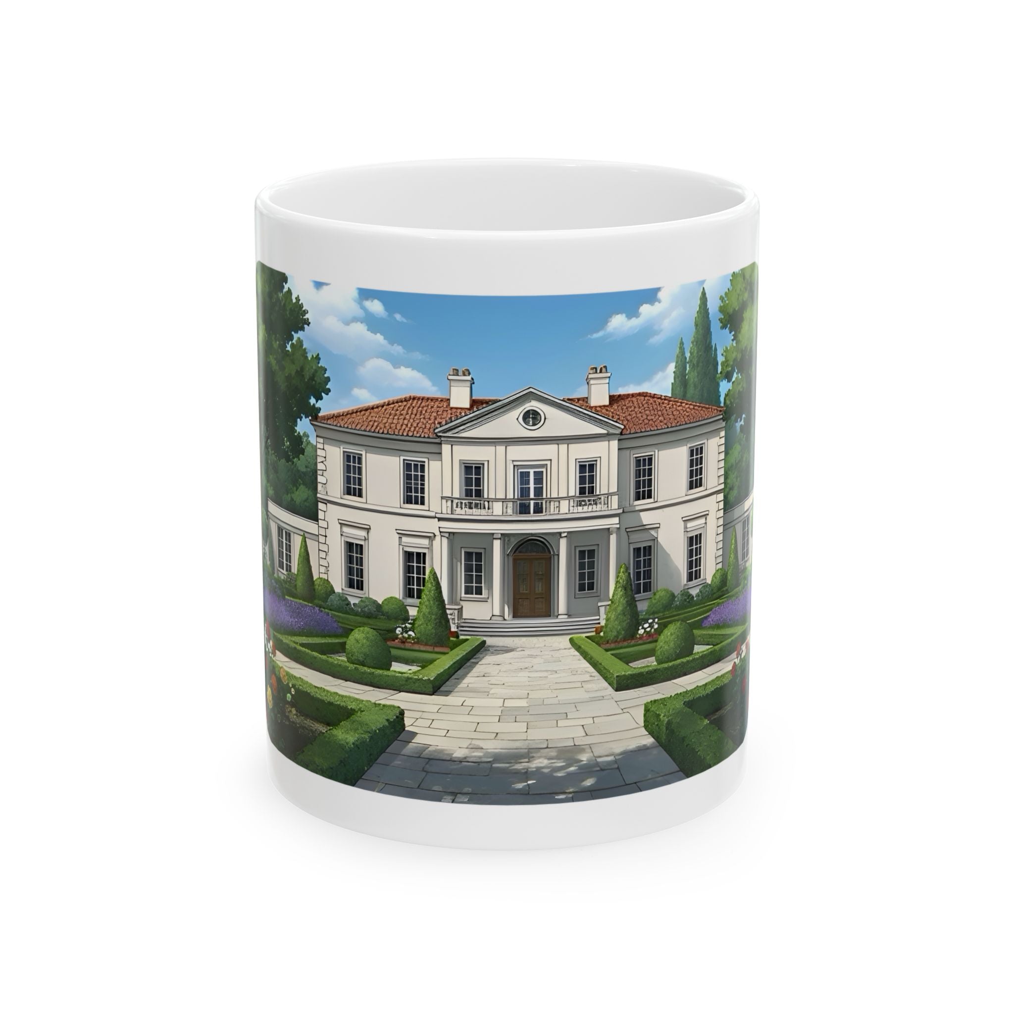 Cozy Architecture & Dreamy Landscapes #38 White Ceramic Mug – Homes Home Sweet Home Cup (11oz/15oz)
