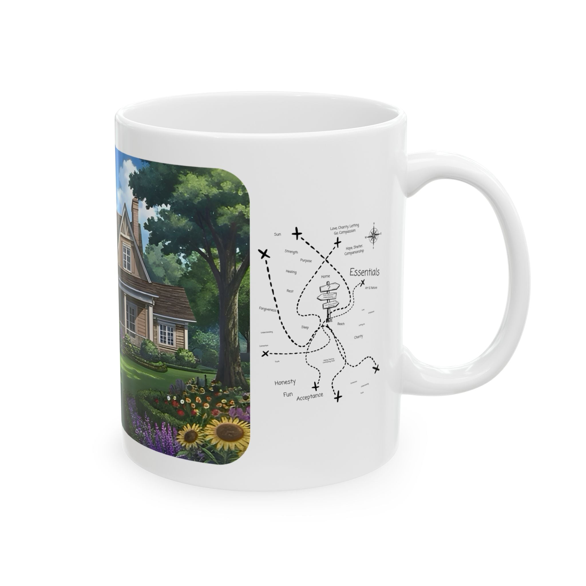 Cozy Architecture & Dreamy Landscapes #49 White Ceramic Mug – Homes Home Sweet Home Cup (11oz/15oz)