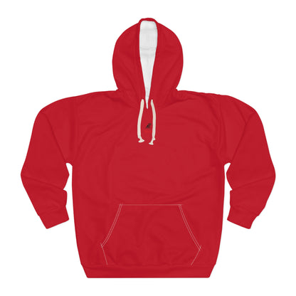 Dark Red Unisex Pullover Hoodie (AOP)