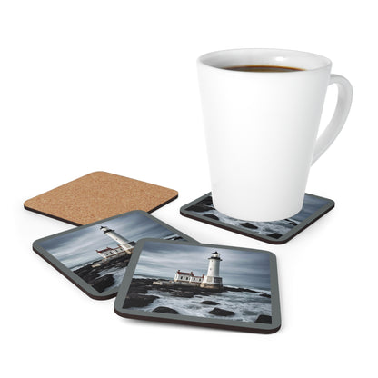 Matiby Lighthouse Dark Grey Corkwood Coaster Set