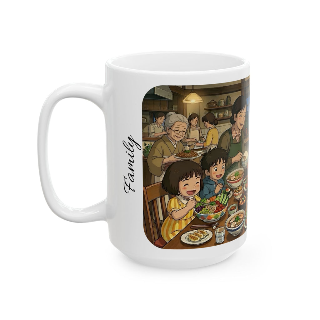 Family & Friends #5 Forever White Ceramic Mug — Cozy Feast Cup (11oz/15oz)