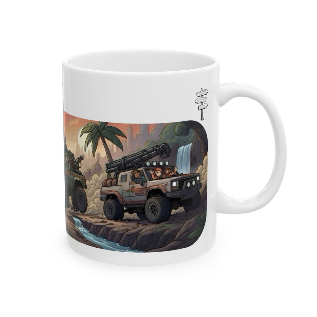 Adventure 4x4 Trucks #6, Explorers On Wheels White Ceramic Mug — Find Your Path To The Essentials Cup (11oz & 15oz)