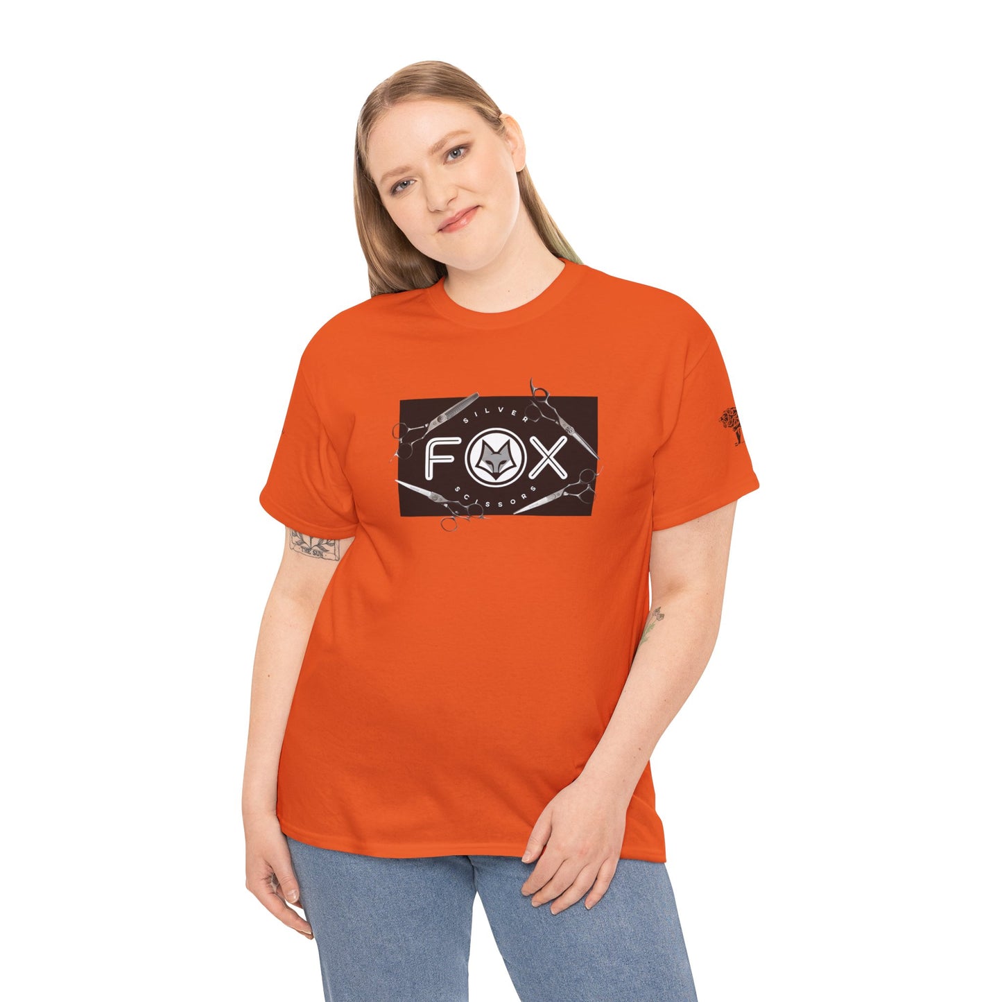 Silver Fox Scissors Unisex Heavy Cotton Tee