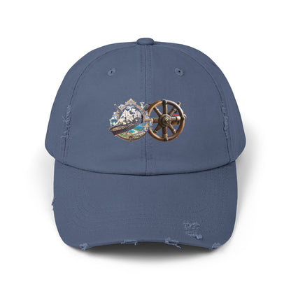 Nautical Unisex Distressed Cap