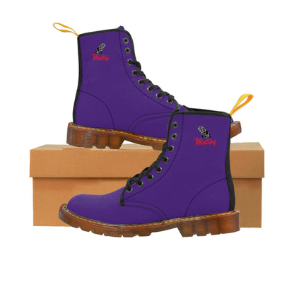 Men's Purple Canvas Boots