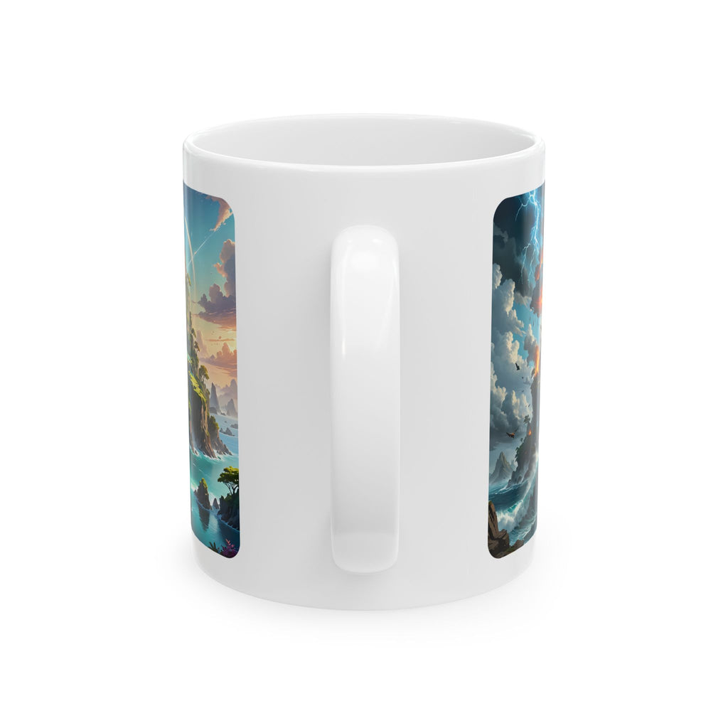 Contrast & Perspective #8 White Ceramic Mug — Time & Chance Daily Cup (11oz, 15oz)