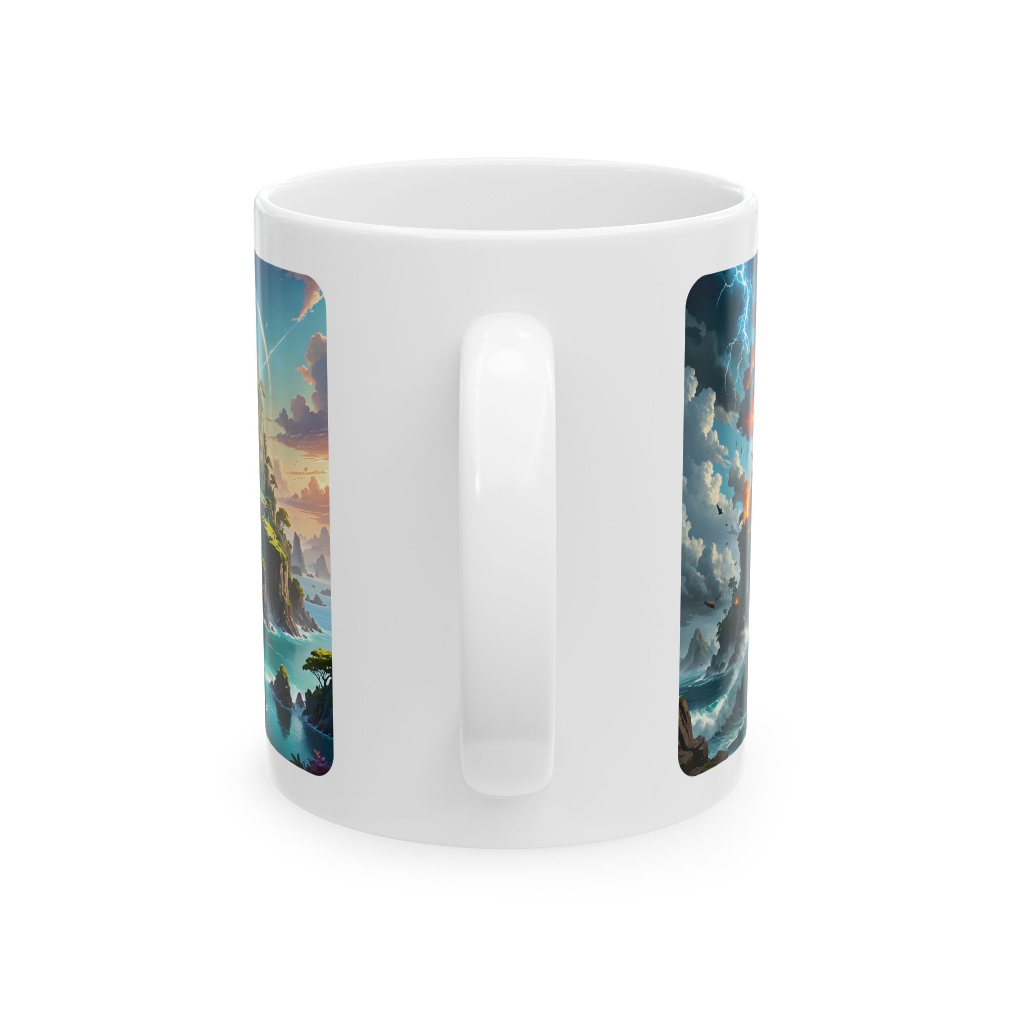 Contrast & Perspective #8 White Ceramic Mug — Time & Chance Daily Cup (11oz, 15oz)