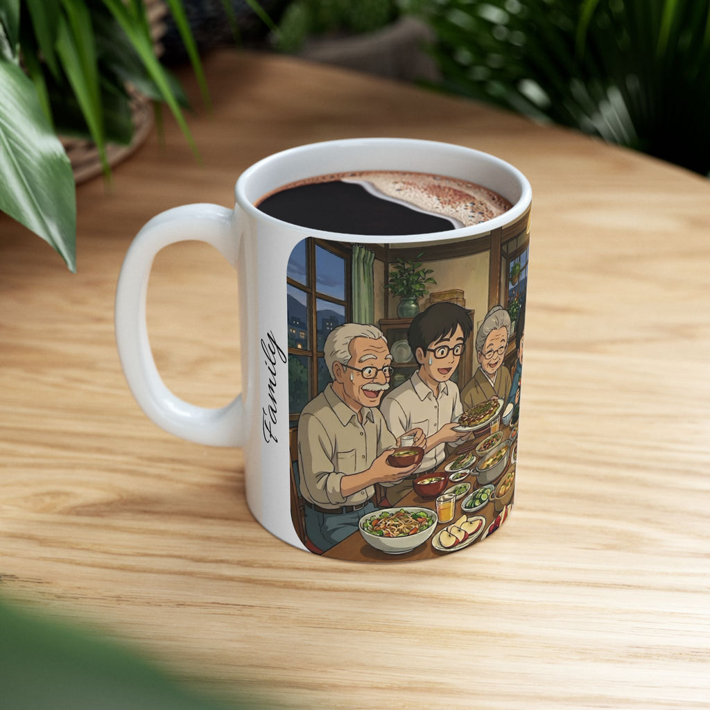 Family & Friends #6 Forever White Ceramic Mug — Cozy Feast Cup (11oz/15oz)
