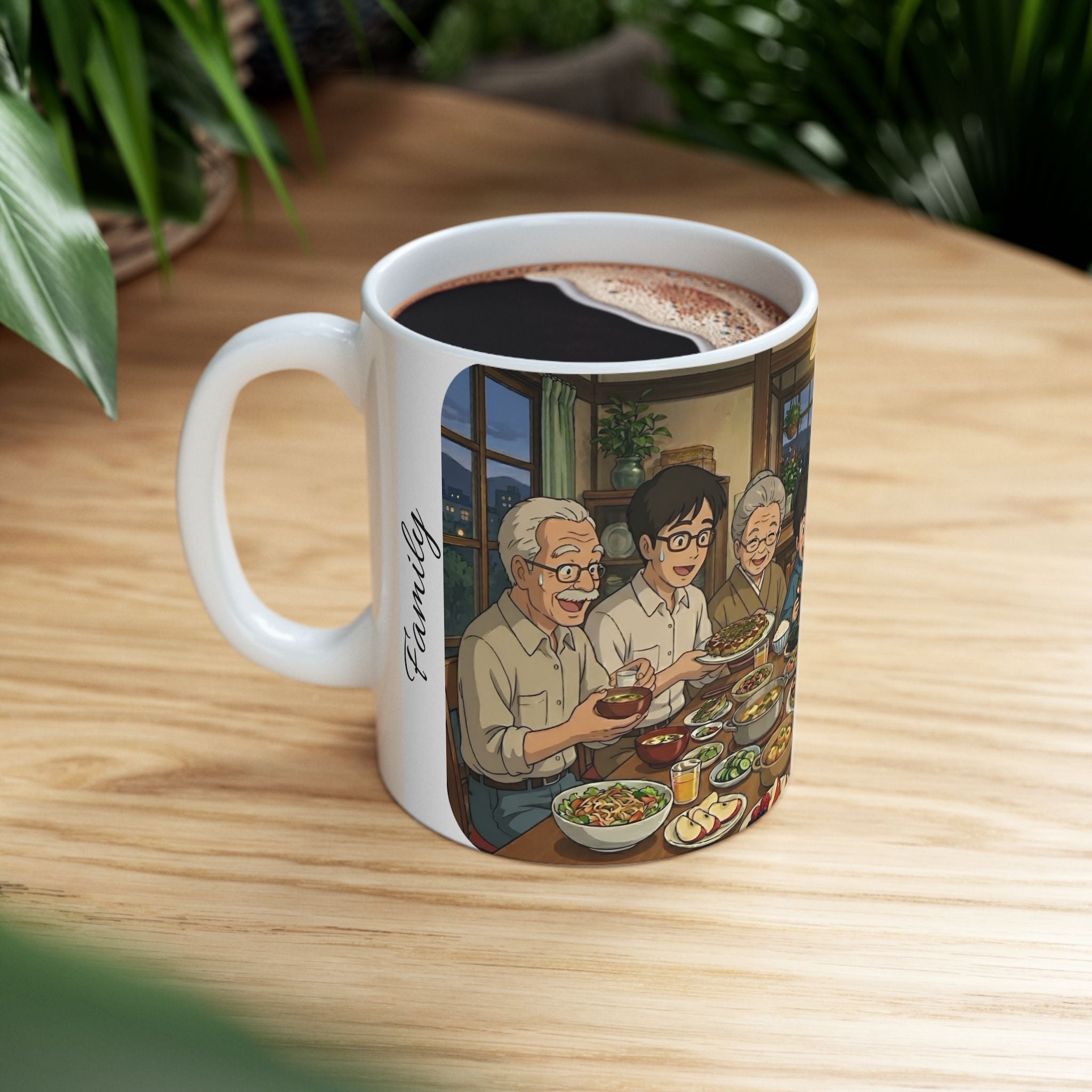 Family & Friends #6 Forever White Ceramic Mug — Cozy Feast Cup (11oz/15oz)