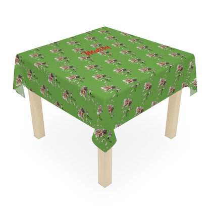 Matiby Green Flower Tablecloth