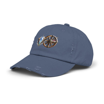 Nautical Unisex Distressed Cap