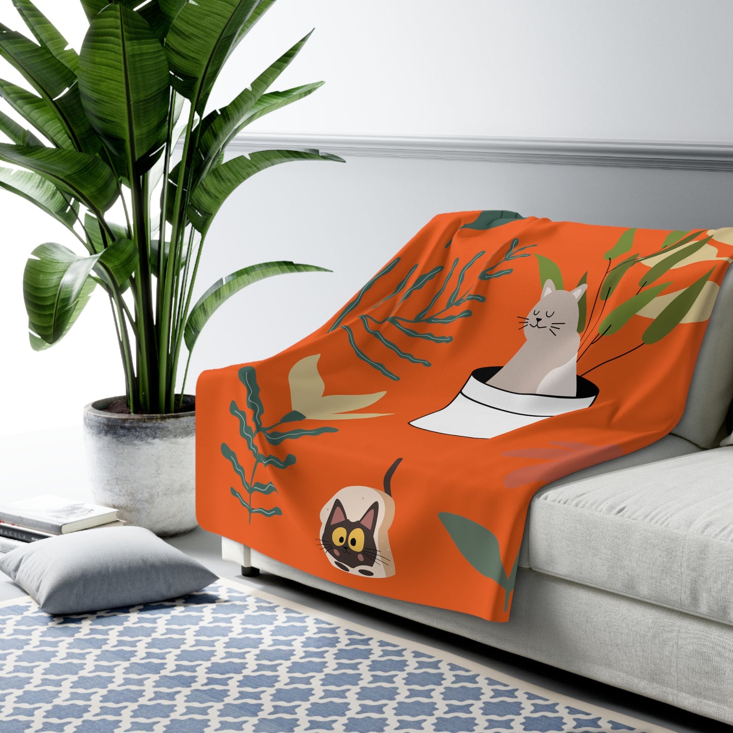 Matiby Simple Things Orange Sherpa Fleece Blanket