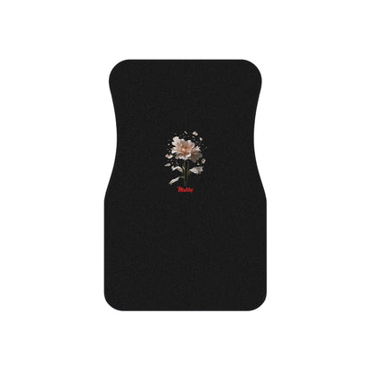 Matiby Amy's Special Black Flower Bloom Car Mats (Set of 4)