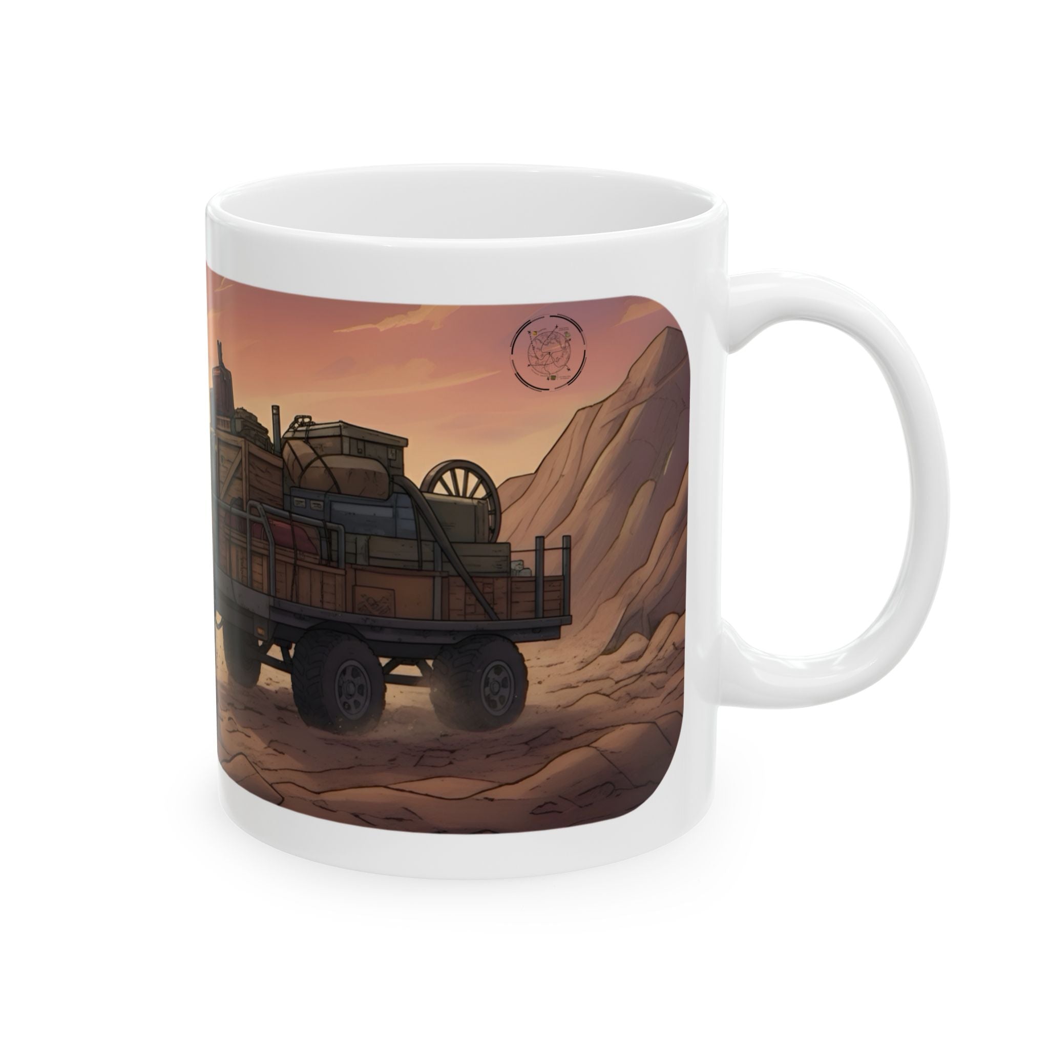 Adventure 4x4 Trucks #20, Wrangler Cowboy Ranchers On The Go White Ceramic Mug — Find Your Path To The Essentials Cup (11oz & 15oz)