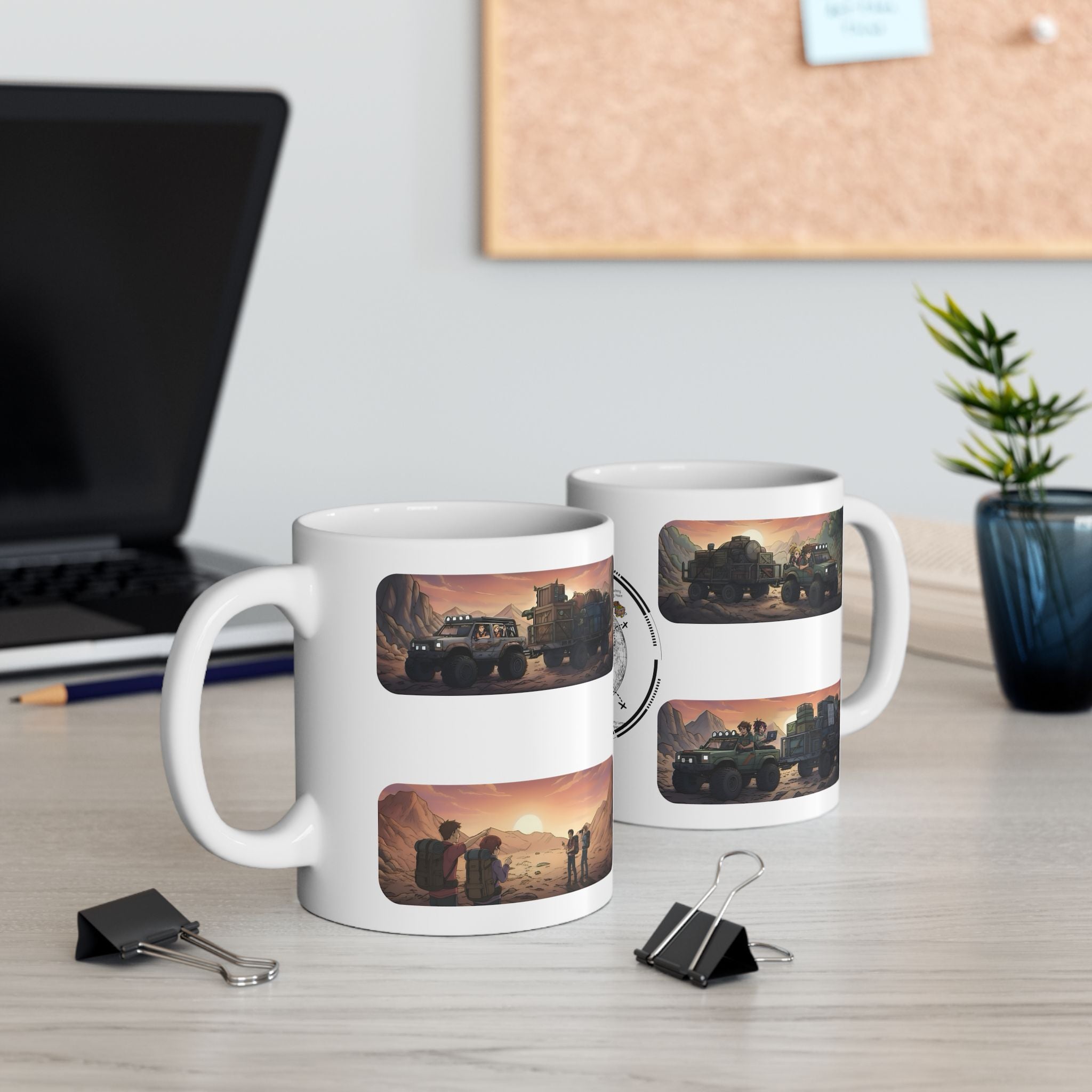 Adventure 4x4 Trucks #22, Game Dev, Photography, & Explorers On The Go White Ceramic Mug — Find Your Path To The Essentials Cup (11oz & 15oz)