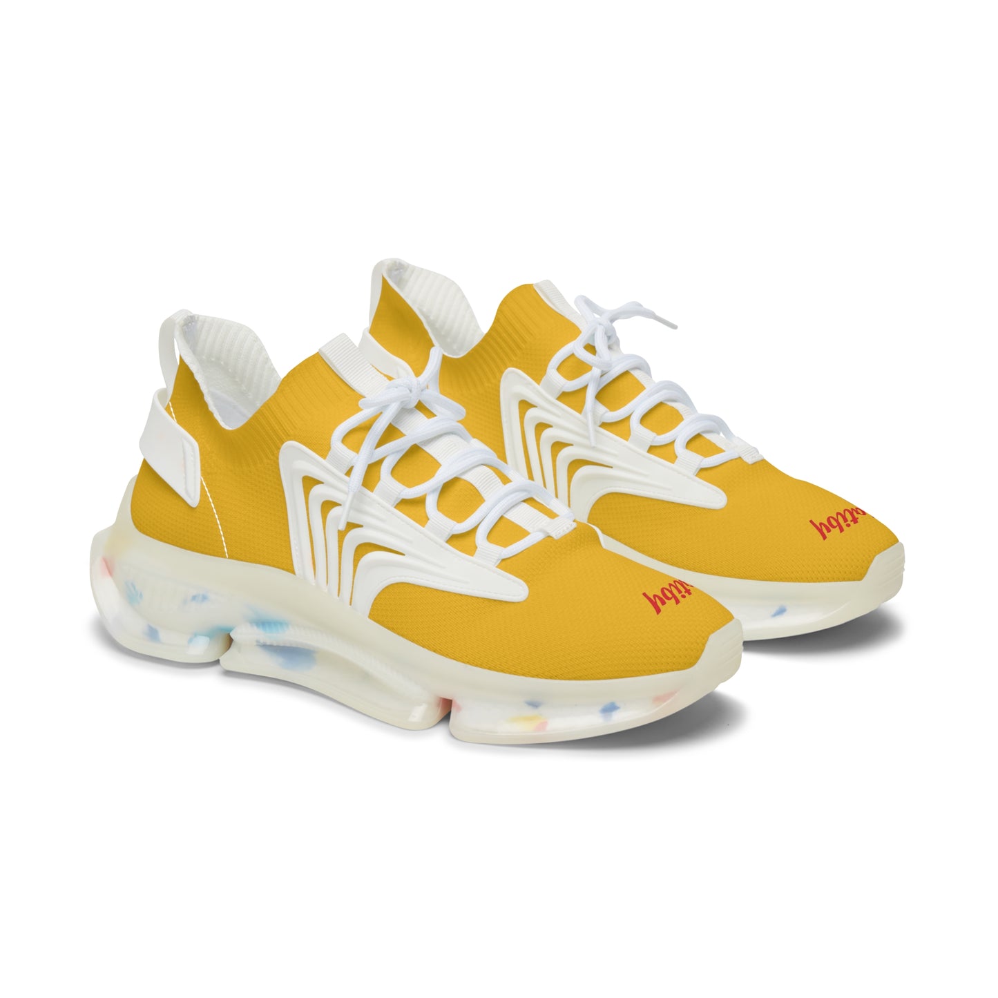 Women's Yellow Mesh Sneakers