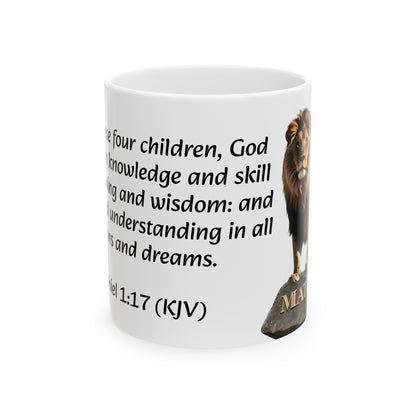 Bible Speaks Daniel 1:17 Ceramic Mug, 11oz