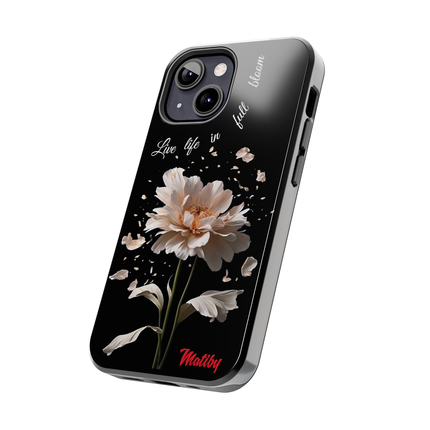 Matiby Amy's Special Flower Bloom Black Tough Phone Cases