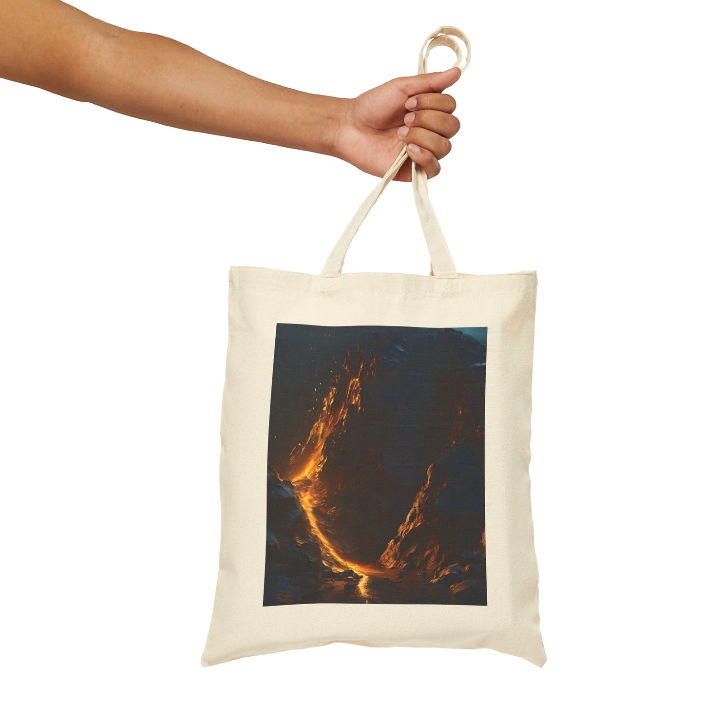 Volcano Cotton Canvas Tote Bag